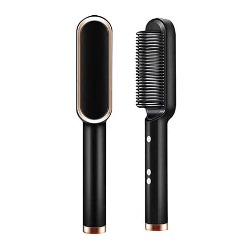 Escova Alisadora de Cabelos Bivolt 5 em 1 MultiGlam Chapinhas Direct Ofertas Preto