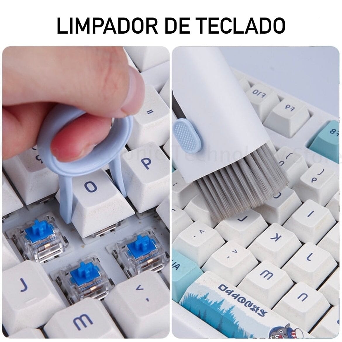 Escova de Limpeza para Teclado Celular e Mais - Cyber 7 em 1 Acessórios Direct Ofertas